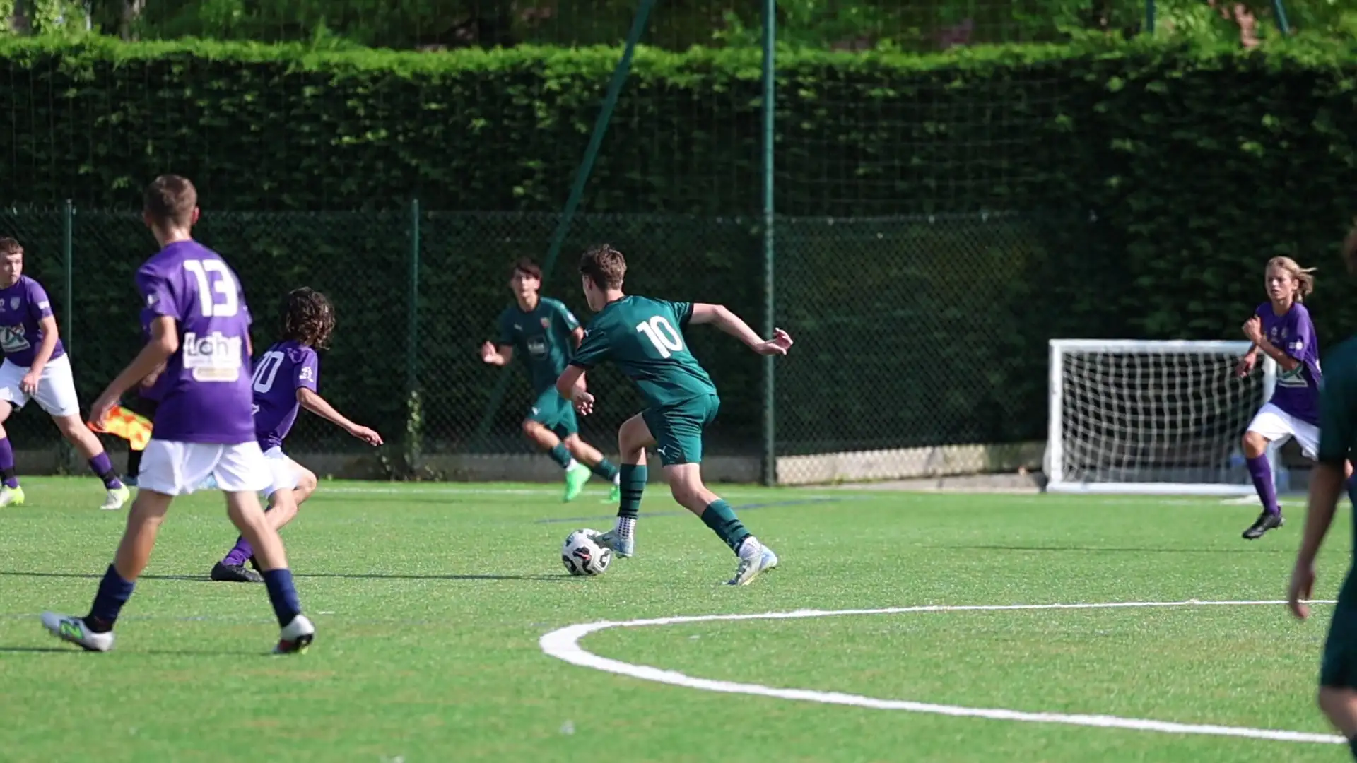 Players in a match at the academy