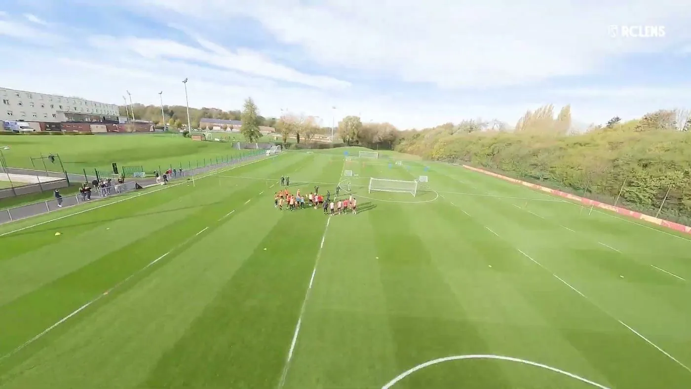 The training pitches at La Gaillette seen from above